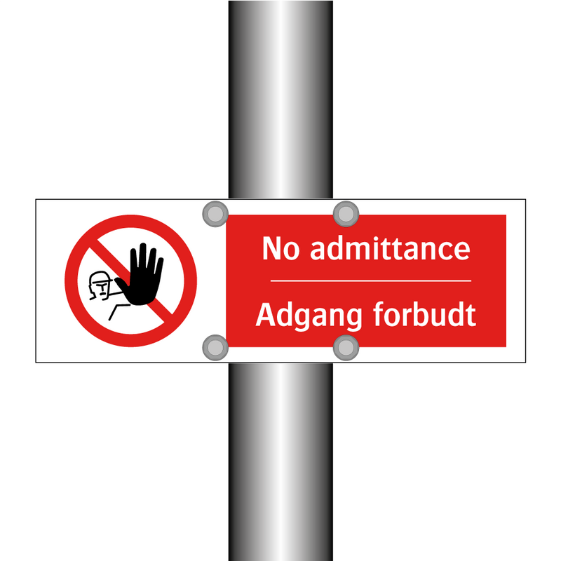 No admittance adgang forbudt & No admittance adgang forbudt & No admittance adgang forbudt