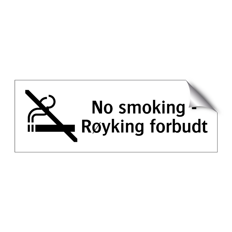 No smoking - Røyking forbudt & No smoking - Røyking forbudt