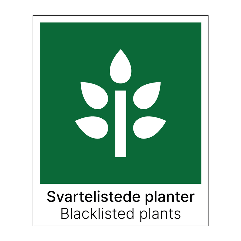 Svartelistede planter - Blacklisted plants & Svartelistede planter - Blacklisted plants