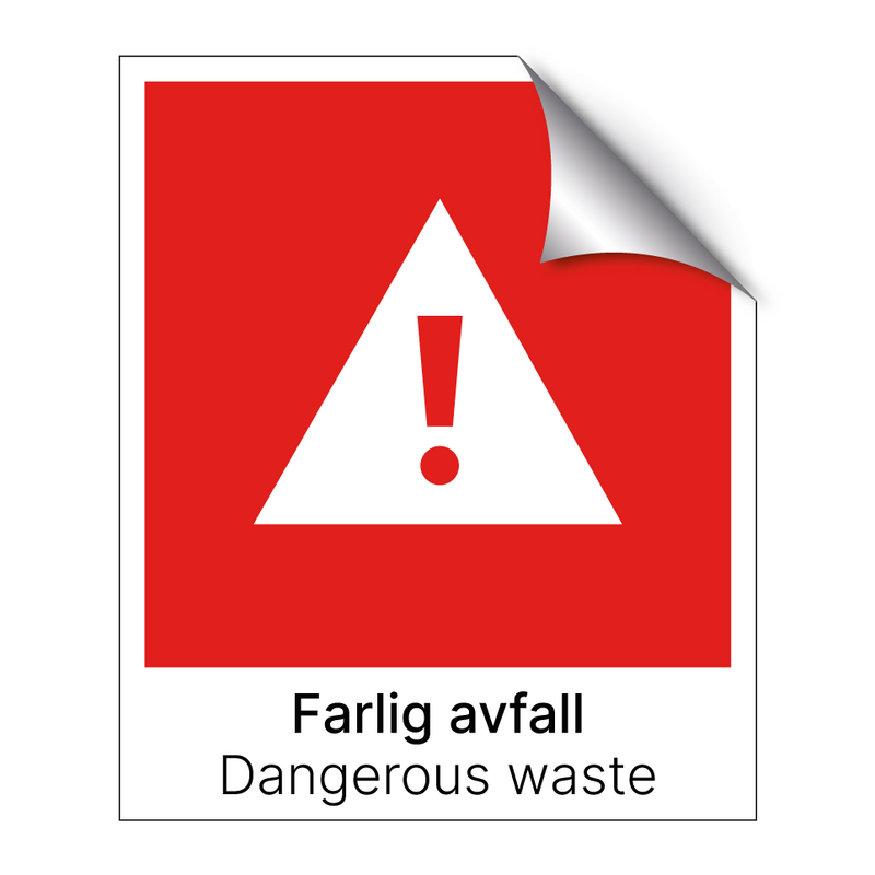 Farlig avfall - Dangerous waste & Farlig avfall - Dangerous waste & Farlig avfall - Dangerous waste