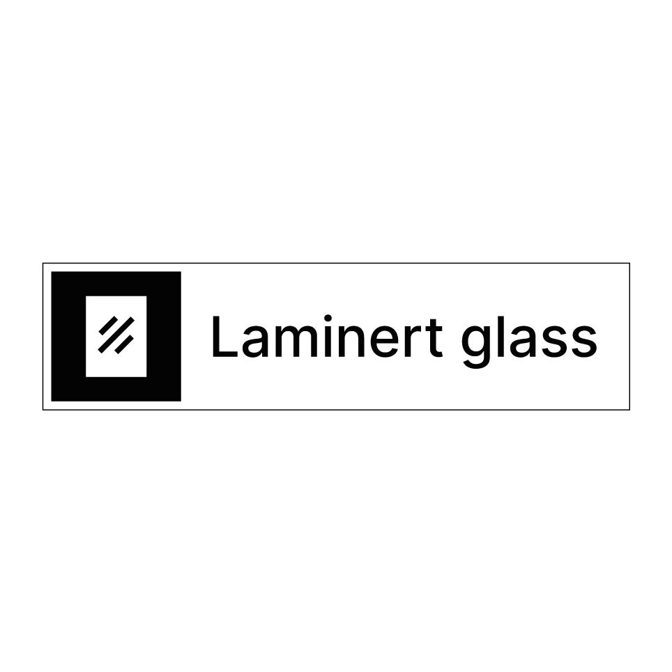 Såvel hvor som helst ledningsfri Laminert glass skilt | Kjøp Online | SignOnline