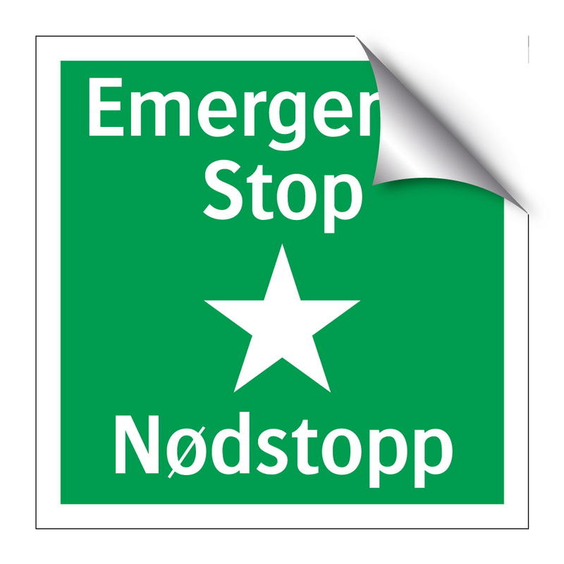 Emergency Stop Nødstopp & Emergency Stop Nødstopp & Emergency Stop Nødstopp