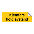 Klemfare Hold avstand