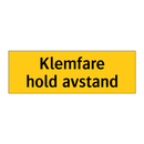 Klemfare Hold avstand