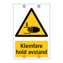 Klemfare Hold avstand