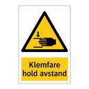 Klemfare Hold avstand