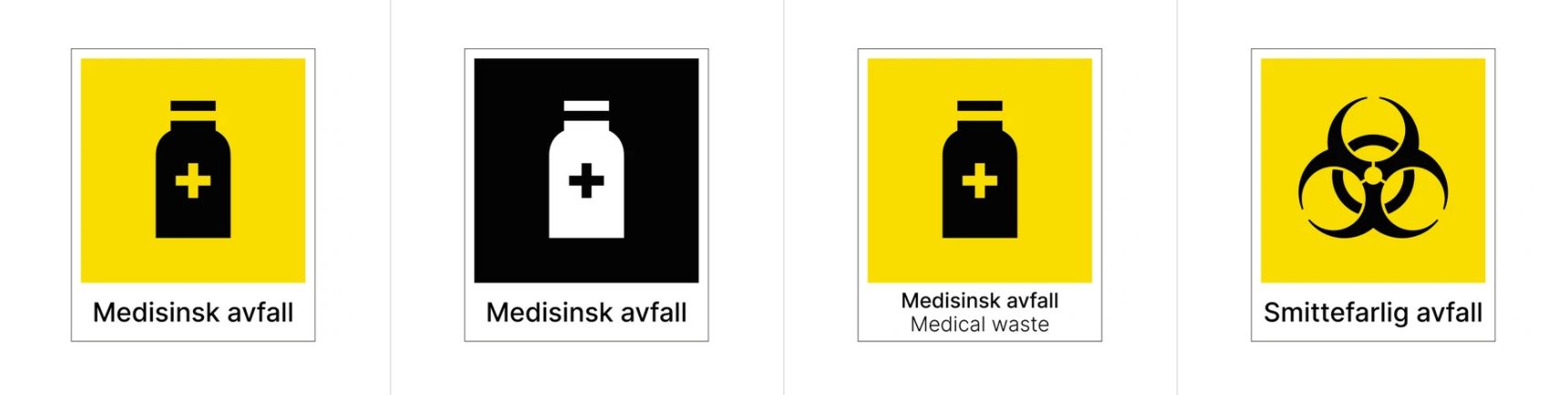 Avfall Sign Medisinsk og smittefarlig avfall-skilt | Stort utvalg | SignOnline