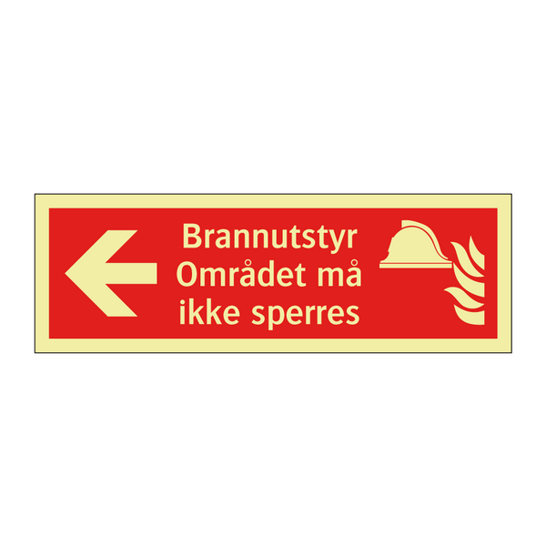 Brannutstyr området må ikke sperres