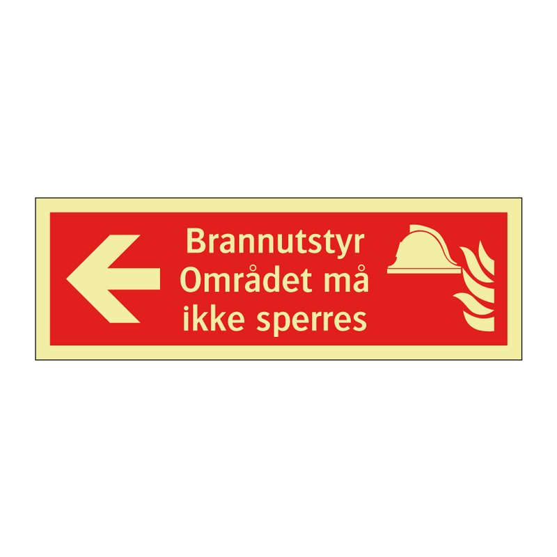 Brannutstyr området må ikke sperres