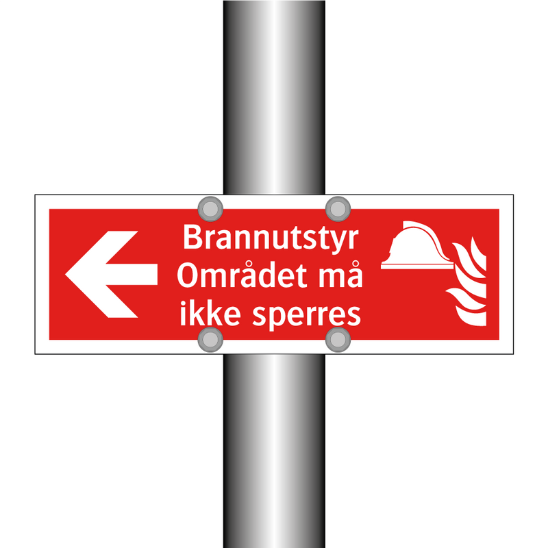 Brannutstyr området må ikke sperres
