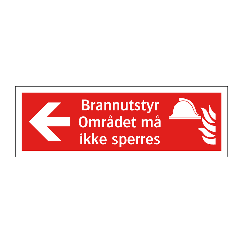 Brannutstyr området må ikke sperres