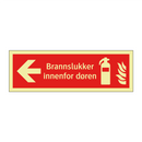 Brannslukker innenfor døren