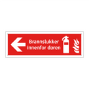 Brannslukker innenfor døren