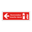 Brannslukker innenfor døren
