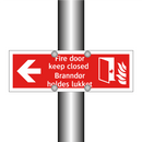 Fire door keep closed Branndør holdes lukket