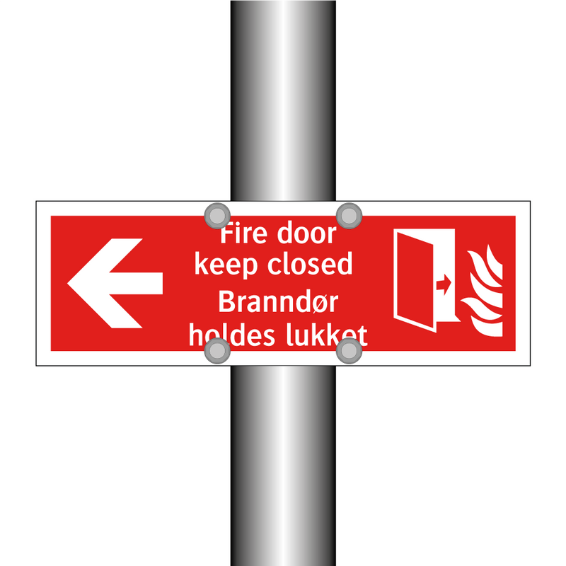 Fire door keep closed Branndør holdes lukket
