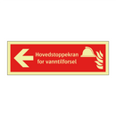 Hovedstoppekran for vanntilforsel