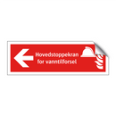 Hovedstoppekran for vanntilforsel