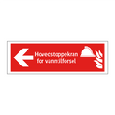 Hovedstoppekran for vanntilforsel