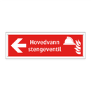 Hovedvann stengeventil