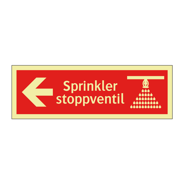 Sprinkler stoppventil