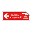 Sprinkler stoppventil