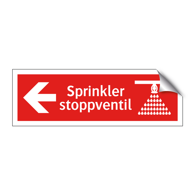 Sprinkler stoppventil