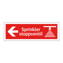 Sprinkler stoppventil