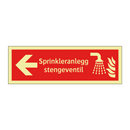 Sprinkleranlegg stengeventil