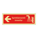 Sprinklerventil innenfor