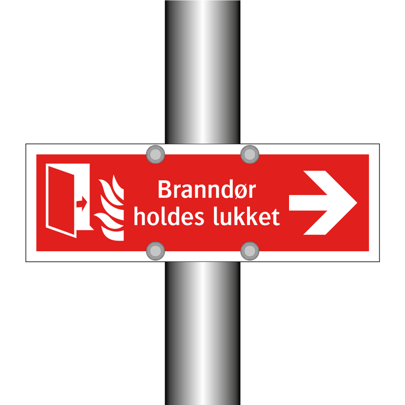 Branndør holdes lukket & Branndør holdes lukket & Branndør holdes lukket