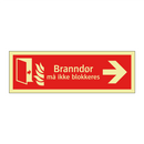 Branndør må ikke blokkeres