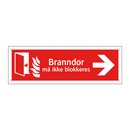 Branndør må ikke blokkeres