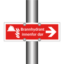 Brannhydrant innenfor dør