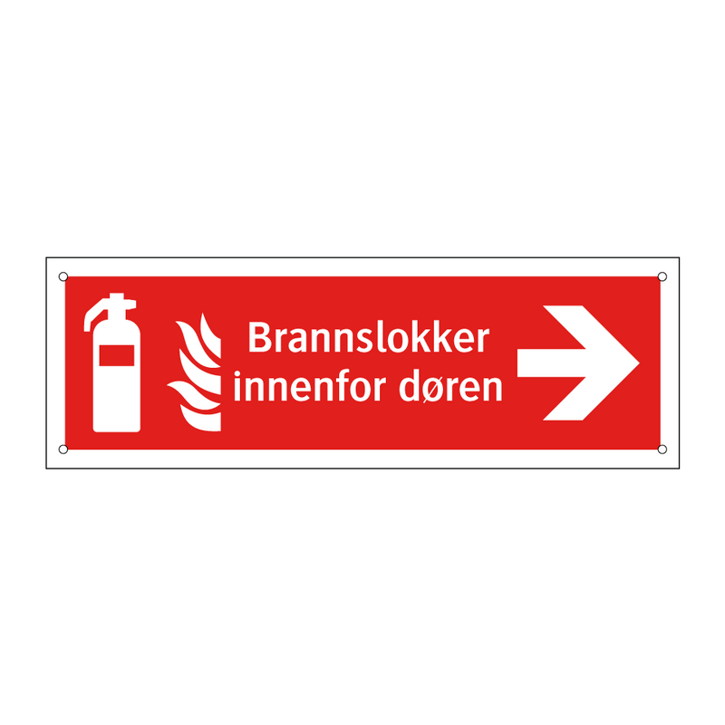 Brannslokker innenfor døren