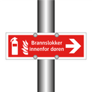 Brannslokker innenfor døren