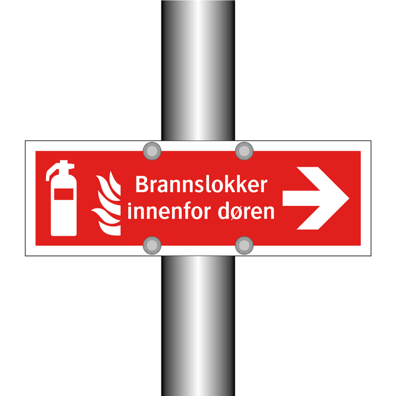 Brannslokker innenfor døren