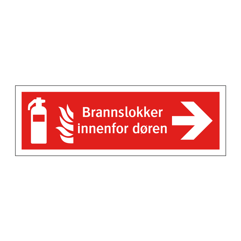 Brannslokker innenfor døren