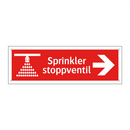 Sprinkler stoppventil