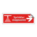 Sprinkler stoppventil