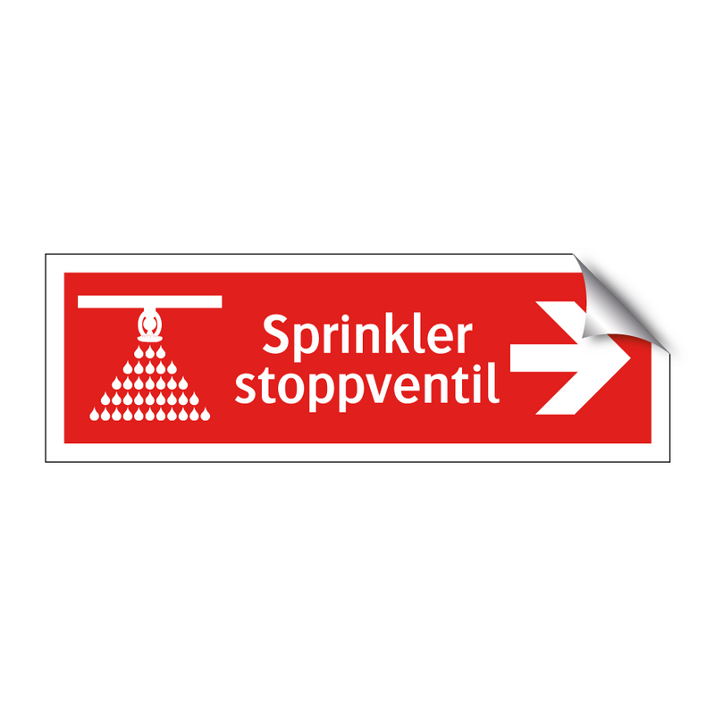 Sprinkler stoppventil