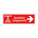 Sprinkler stoppventil