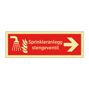 Sprinkleranlegg stengeventil