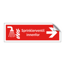 Sprinklerventil innenfor