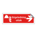 Stigeledning uttak
