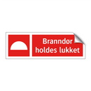 Branndør holdes lukket
