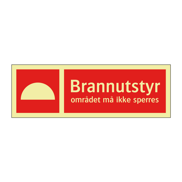 Brannutstyr området må ikke sperres