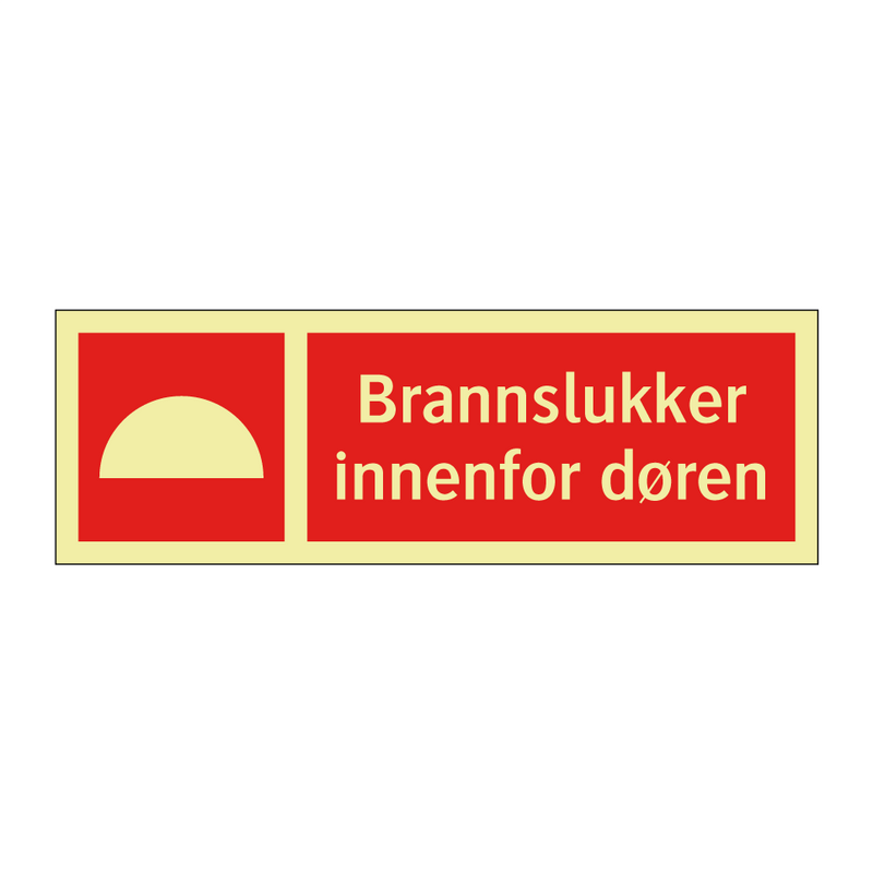 Brannslukker innenfor døren