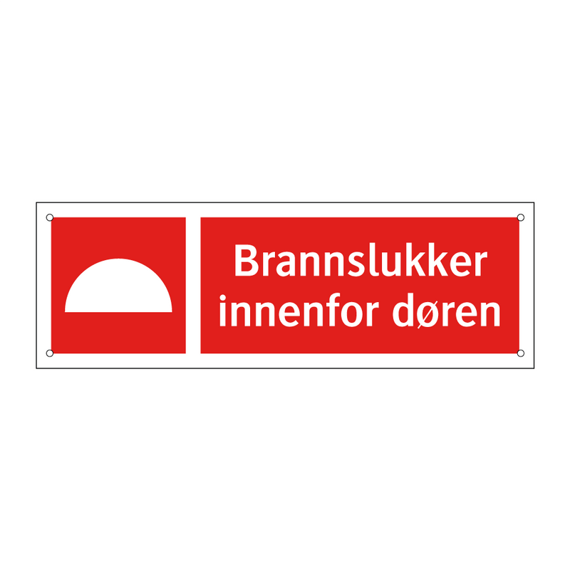 Brannslukker innenfor døren