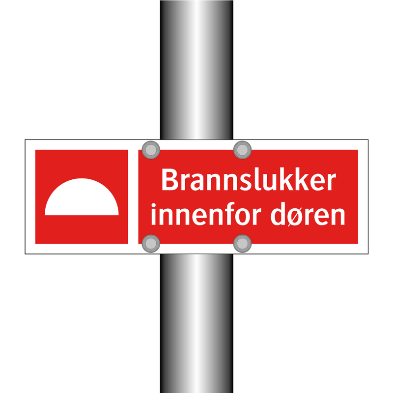 Brannslukker innenfor døren